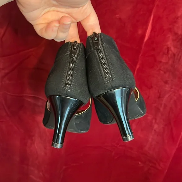 Life Stride Black Retro Heels 7.5 Wide - Picture 4 of 6